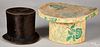 Green and light yellow hat-form wallpaper box