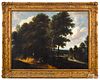 Manner of Jacob van Ruisdael oil landscape