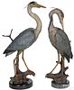 William Turner pair of bronze herons