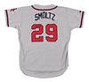 A 1995 John Smoltz Atlanta Braves Game Issued Signed Jersey,