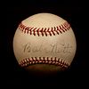 A Babe Ruth Single Signed Baseball (Beckett Authentication Services Encapsulated),