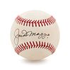 A Joe DiMaggio Single Signed Baseball