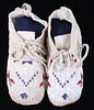 Northern Cheyenne Fully Beaded Child's Moccasins