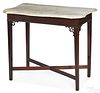 New England Chippendale mahogany slab table