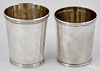 Two Cincinnati coin silver julep cups, 19th c.