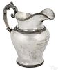 New York coin silver pitcher, dated 1828