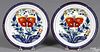 Two Gaudy Dutch butterfly plates