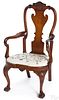 Queen Anne style walnut armchair, ca. 1900