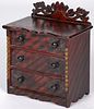 Miniature painted pine chest of drawers