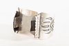 A Navajo Silver Watch Band with Bear Claw Design, ca. 1985
