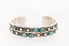 A Tony Abeyta Silver, Turquoise and 18K Gold Cuff Bracelet, 2020