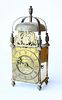 Antique European Engraved Brass Clock
