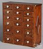 Pine spice cabinet, late 19th c.