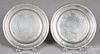 Two small pewter dishes