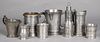 English and Continental pewter measures, etc.