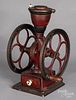 Coles Mfg. Co. painted cast iron coffee grinder
