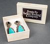 Aaron Toadlena Navajo Silver & Hardstone Earrings