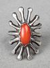 Native American Silver & Coral Ring