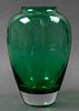 Villeroy & Boch Green Art Glass Pear Vase