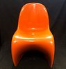 Herman Miller retro orange art deco chair plastic