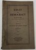 Essay on Democracy, softcover, by Jules Bois, 1924