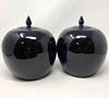 Ancient Chinese Jugs, navy blue AVAILABLE