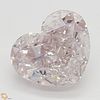 1.58 ct, Lt. Purplish Pink/SI1, Heart cut Diamond 