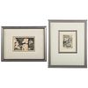 Renoir and Forain. Two Restrike Etchings