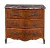 A Louis XV Kingwood Marble-Top Chest of Drawers