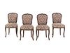 A Set of Four Louis XV Style Beechwood Side Chairs