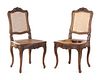 A Pair of Louis XV Carved Walnut Side Chairs