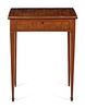 A Louis XVI Style Fruitwood Marquetry Dressing or Work Table