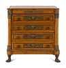 An Empire Style Gilt Metal Mounted Burlwood Chest of Drawers
