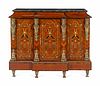 A Napoleon III Style Gilt Metal Mounted Painted Marble-Top Cabinet