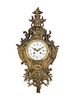 A Napoleon III Style Gilt Bronze Cartel Clock