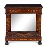 A Dutch Mahogany and Marquetry Mirrored Console Table