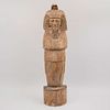 Reproducción del sarcófago de Tutankamón. Siglo XX. En talla de madera.