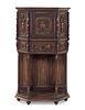 A Gothic Revival Oak Cabinet on Stand