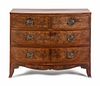 A George III Mahogany and Walnut Chest of Drawers