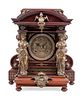 An Ansonia Senator Gilt Metal Mounted Mahogany Mantel Clock