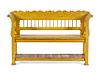 A Yellow-Painted Hall Bench