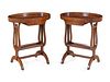 A Pair of Classical Style Cherry Work Tables