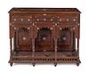 A Syrian Carved and Mother-of-Pearl Inlaid Walnut Console Table
