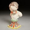 Wood & Caldwell, pearlware bust of child