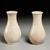 Pair Chinese Ge-type crackle vases