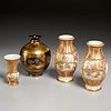 (4) Japanese Satsuma vases