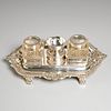 George IV sterling silver inkstand
