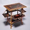 Aesthetic Period bamboo and Japanned serving table