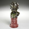 Georges Flamand, bronze bust of a child