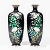 Pair of Cloisonne Vases by Hayashi Chuzo